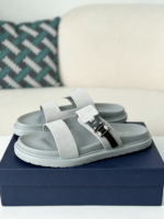 Dior Aqua Faux Suede Slippers - Image 2