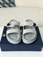 Dior Aqua Faux Suede Slippers - Image 3