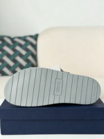 Dior Aqua Faux Suede Slippers - Image 5