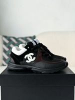 Chanel Mesh Leather Casual Sneakers