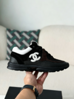 Chanel Mesh Leather Casual Sneakers - Image 6