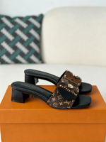 Louis Vuitton Frame Patent Canvas Printed Flip Flops
