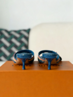 Louis Vuitton Denim High-Heeled Mules - Image 3