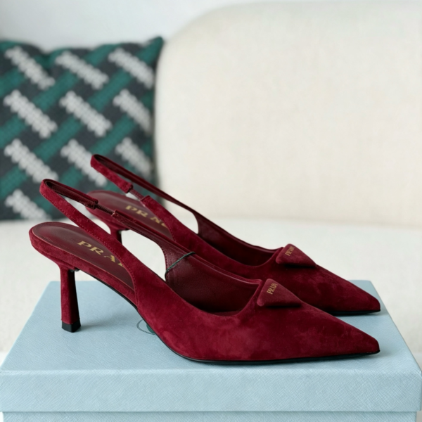 Prada Pointed Tip Slingback High Heel