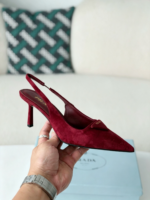 Prada Pointed Tip Slingback High Heel - Image 6