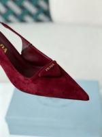Prada Pointed Tip Slingback High Heel - Image 10
