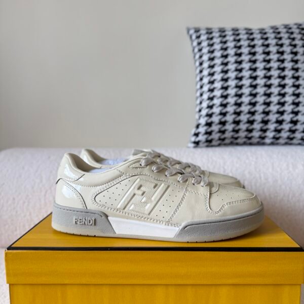 FENDI Match leather low-top sneakers