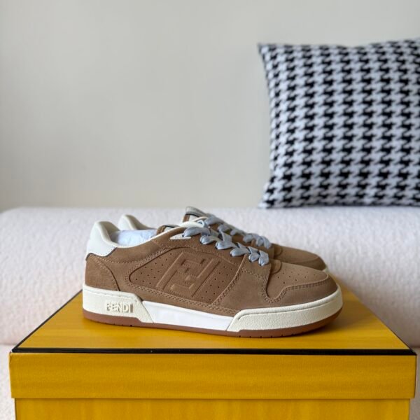 FENDI Match leather low-top sneakers