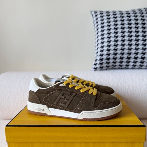 FENDI Match leather low-top sneakers